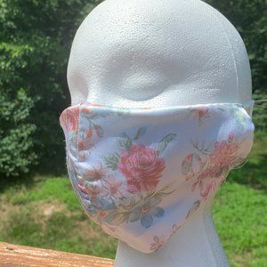 Floral Satin Face Mask Washable Double Layered